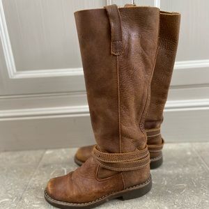 Tall leather riding boots
